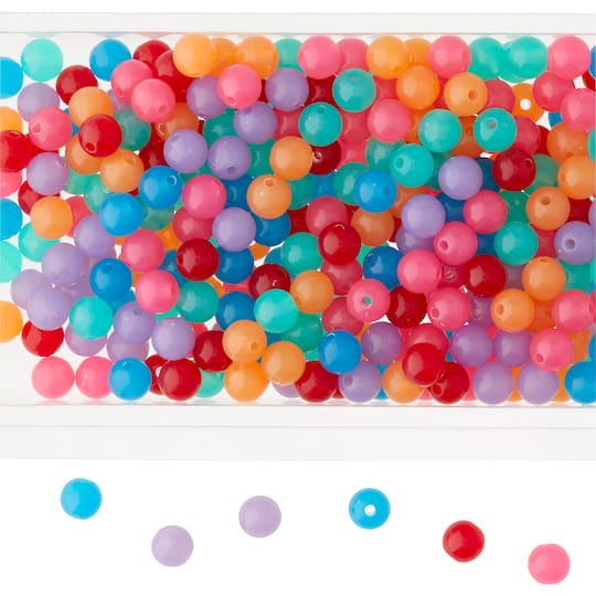Mixed Jelly Craft Beads, 10mm by Bead Landing&#x2122;